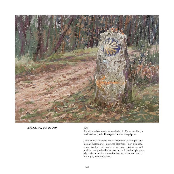 book by sharon bamber 1000 miles walking and painting the way of saint james pg 149