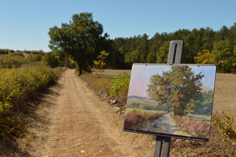 pastel painting by sharon bamber 1000 miles walking & painting the way of saint james